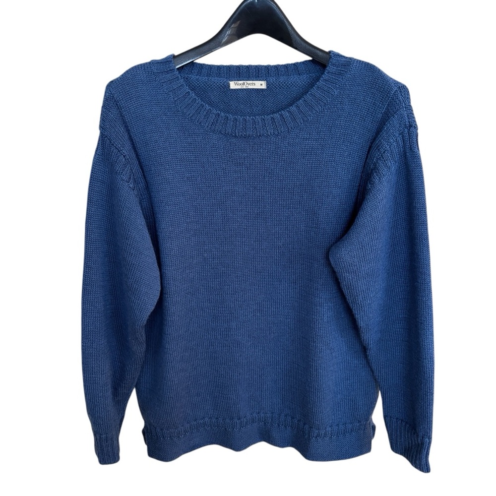 Woolovers Women’s Heavy Wool Knit Blue Sweater M